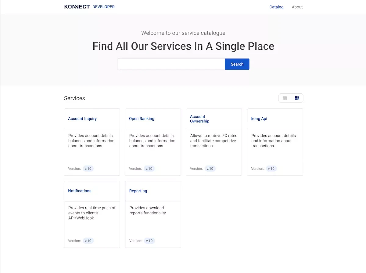 screenshot of Kong Konnect